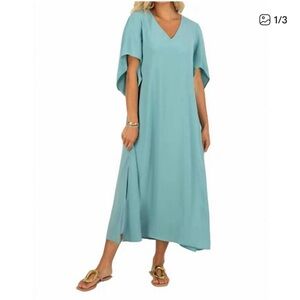 Anna Cate Meredith Aqua Dress